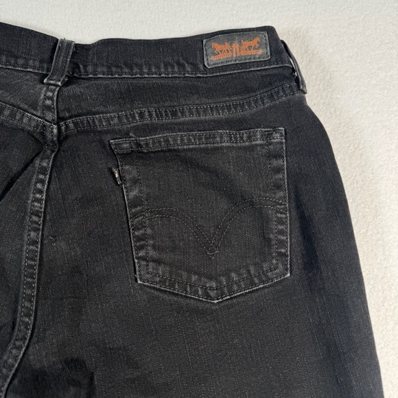 Levis Jeans Womens 10 Black 515 Bootcut Mid Rise Stretch - Picture 12 of 13